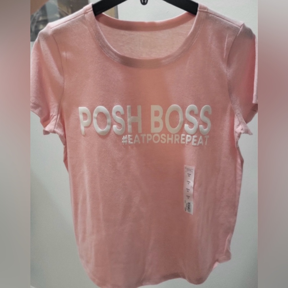 SO White Tee with Pink Print